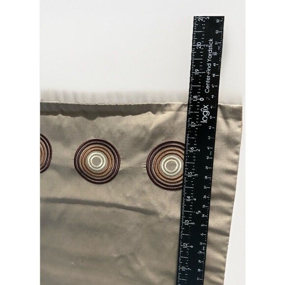 Set Of 8 Cloth Napkins With Rings 12x18 Tan Brown Circle Retro Statement Dining - Picture 5 of 5